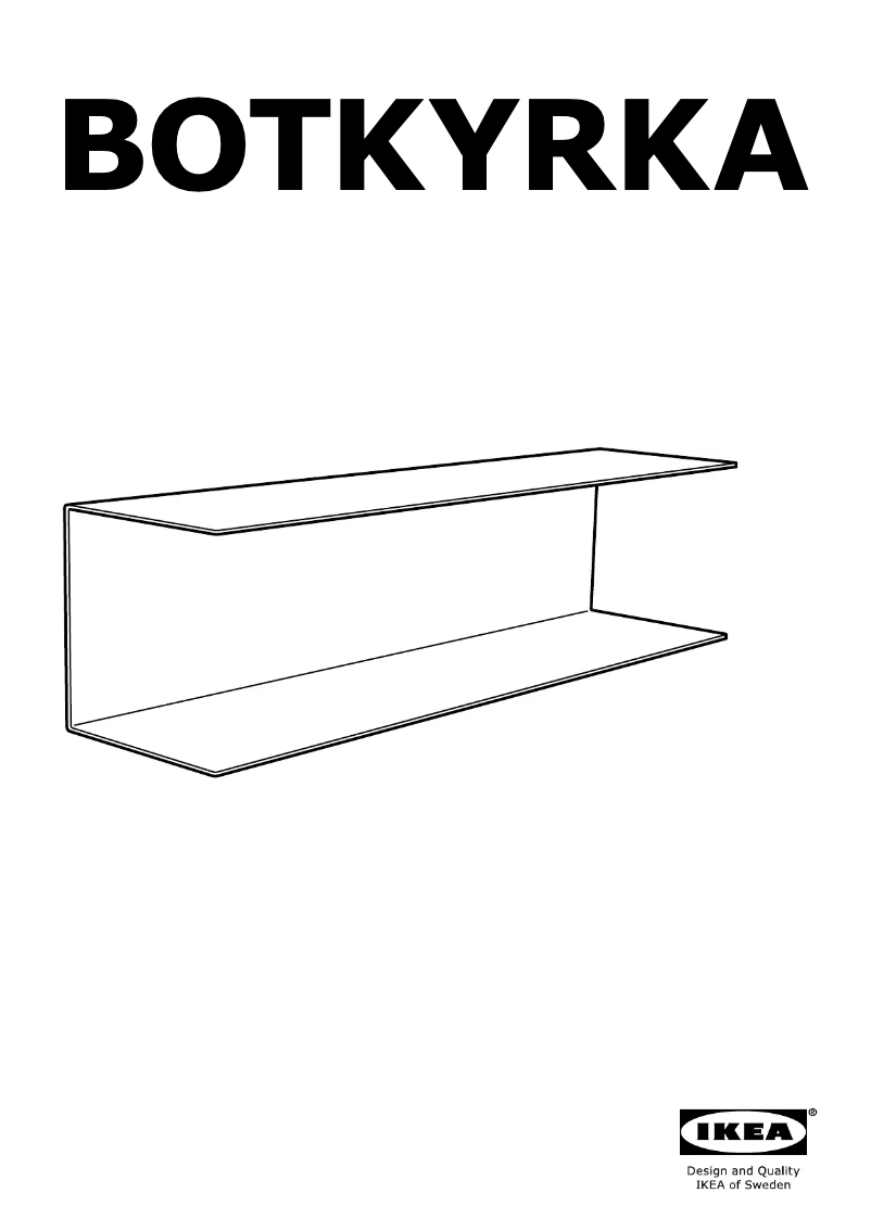 Image de la première page du manuel de l'appareil BOTKYRKA