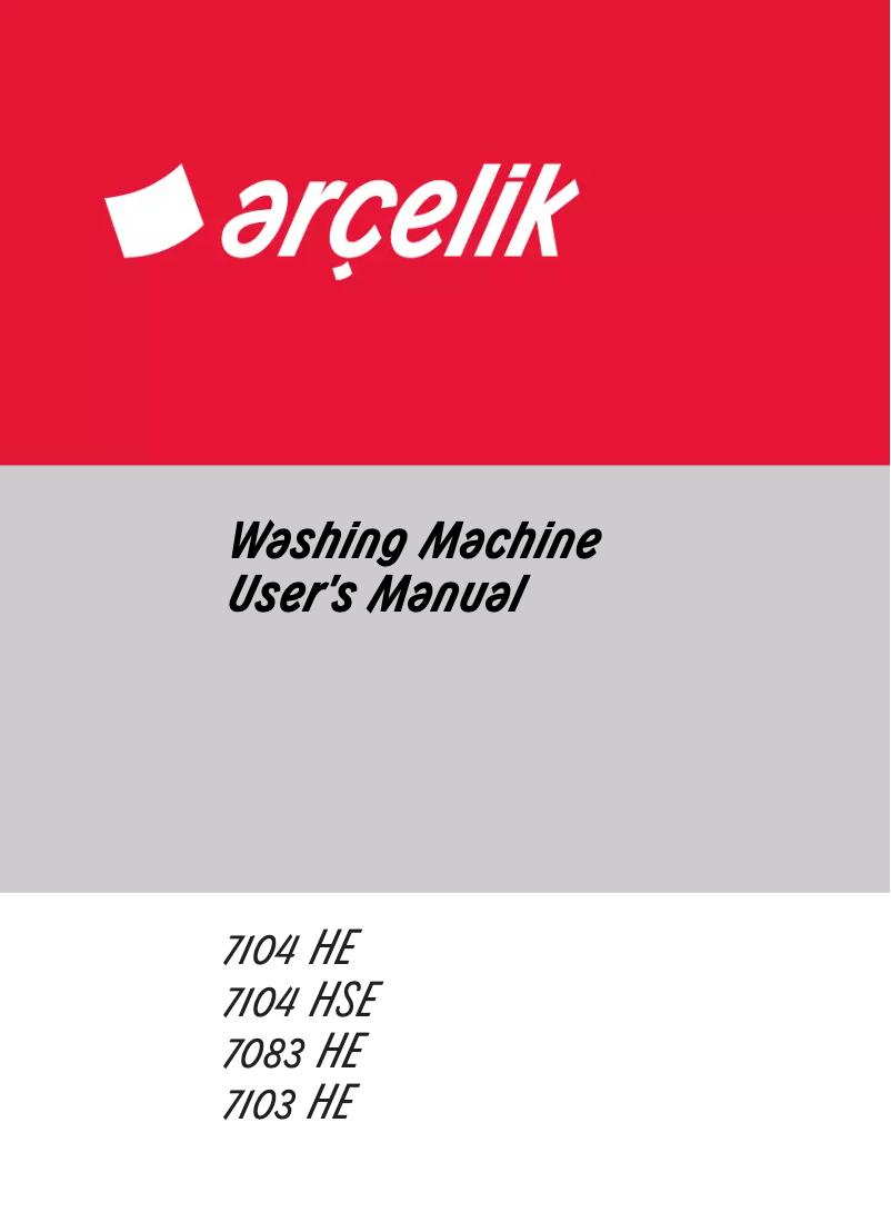 Page 1 de la notice Manuel utilisateur Arçelik 7104 HSE