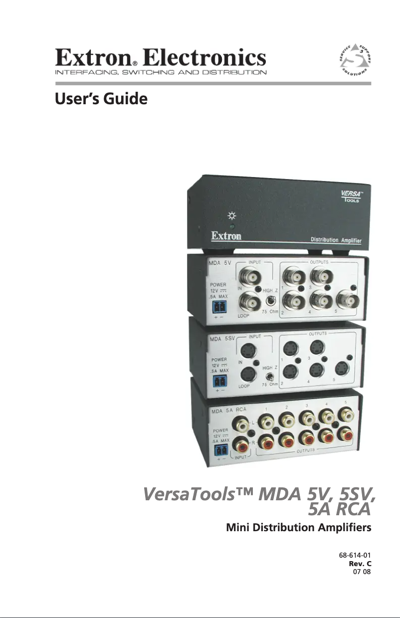 Image de la première page du manuel de l'appareil MDA 5V