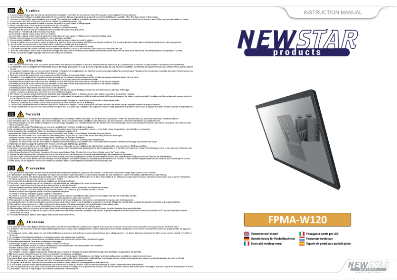 Page 1 de la notice Manuel utilisateur Newstar FPMA-W120