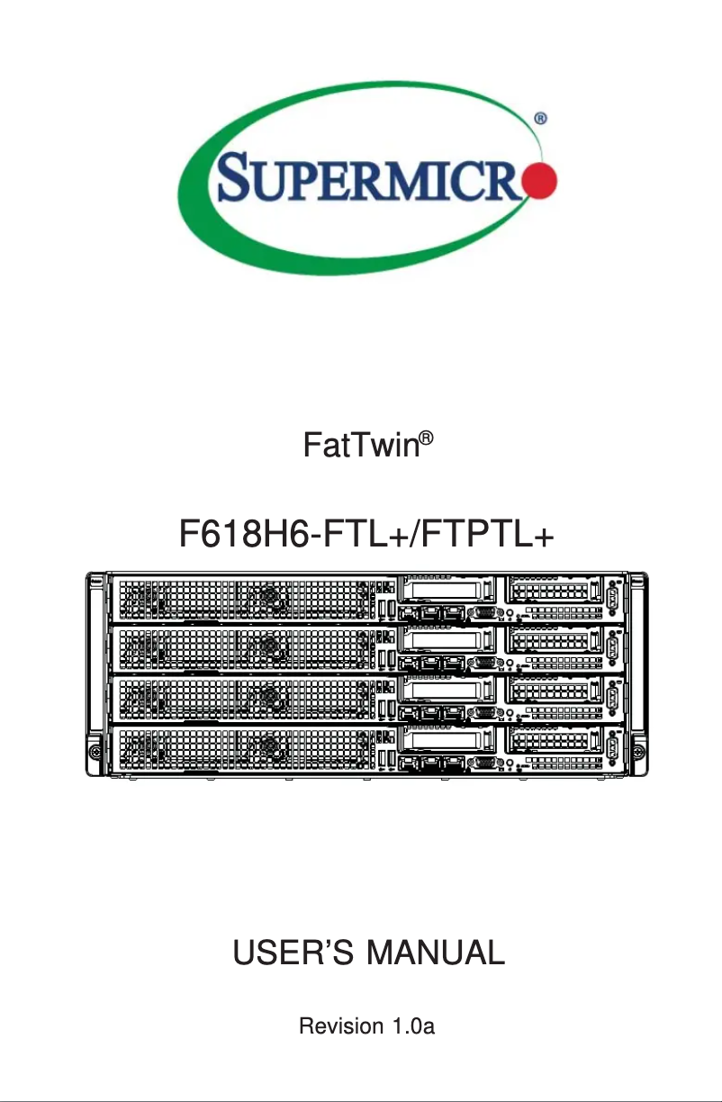 Image de la première page du manuel de l'appareil SuperServer F618H6-FTPTL+