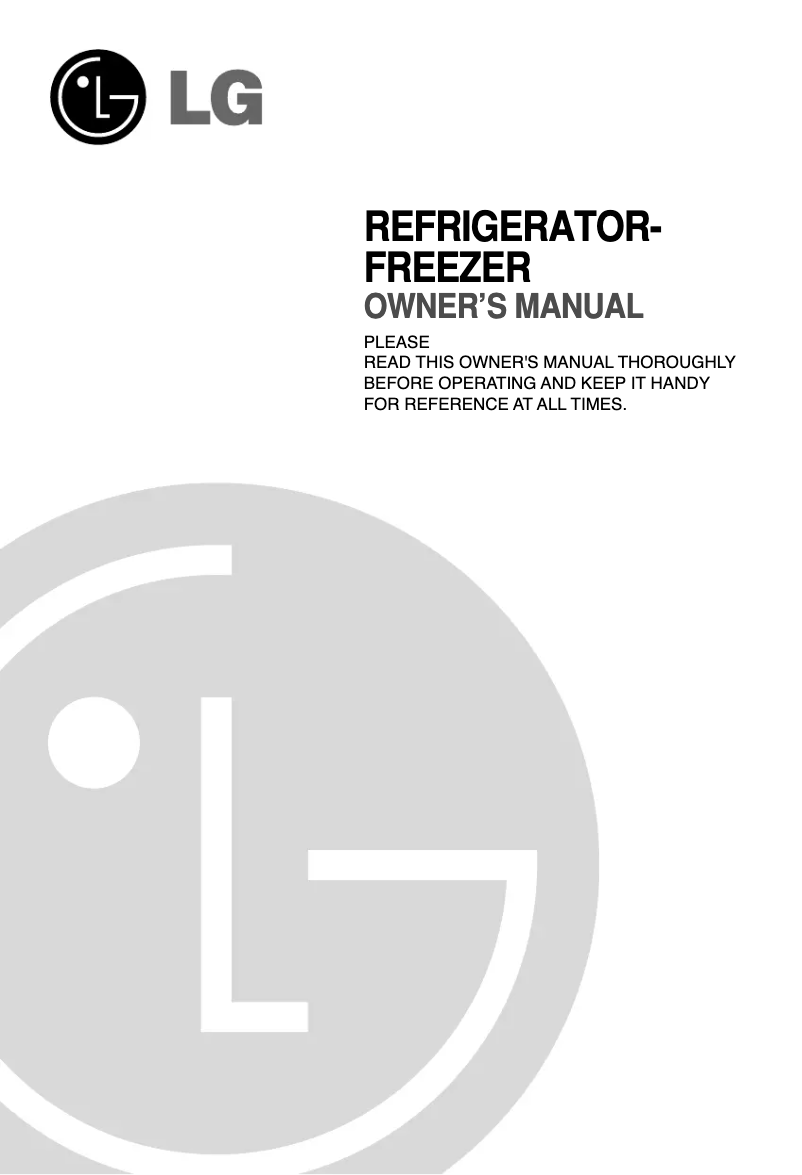 Page n°1 - Manuel utilisateur LG GR-B652YPA