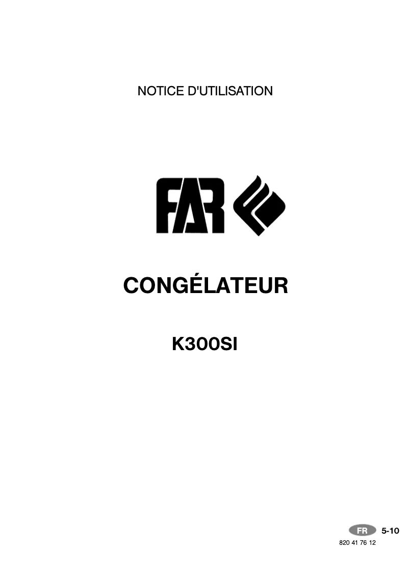 Page 1 de la notice Manuel utilisateur FAR K300SI