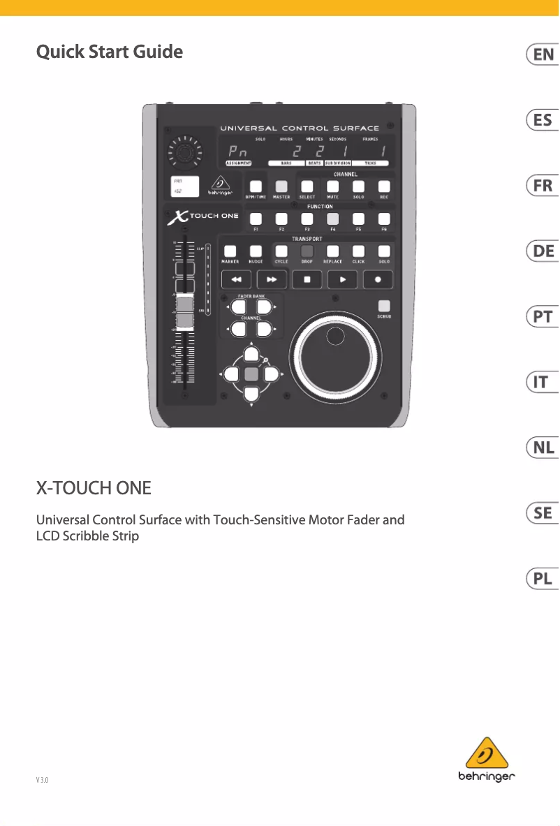 Page n°1 - Manuel utilisateur Behringer X-Touch Compact