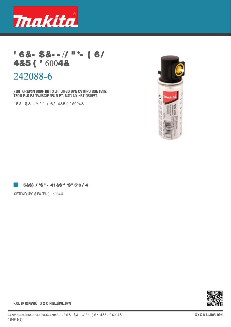 Page n°1 - Fiche technique Makita 242088-6