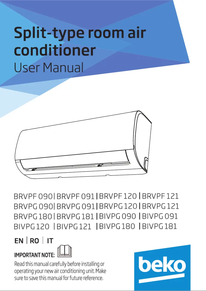 Page n°1 - Manuel utilisateur Beko BIVPG 180