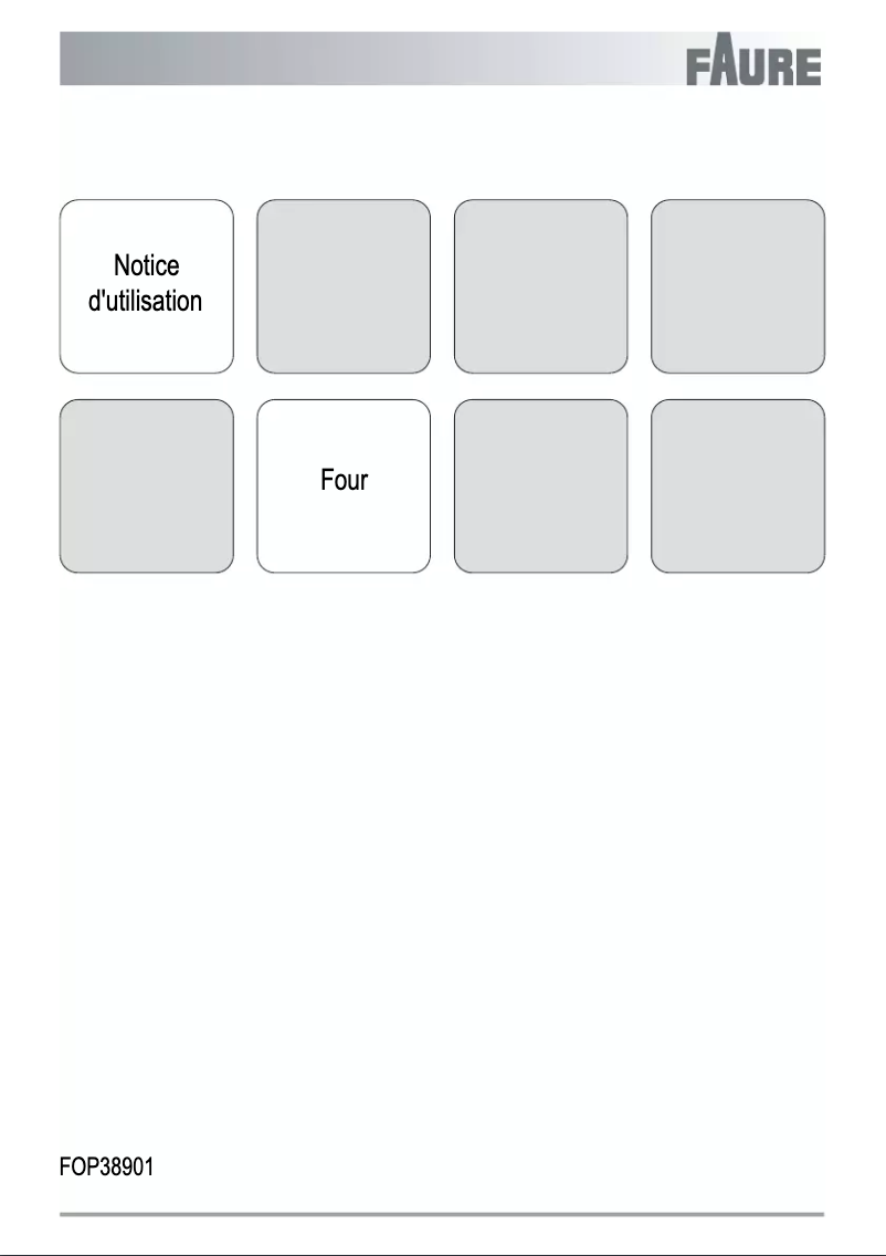 Page 1 de la notice Manuel utilisateur Faure FOP38901WK