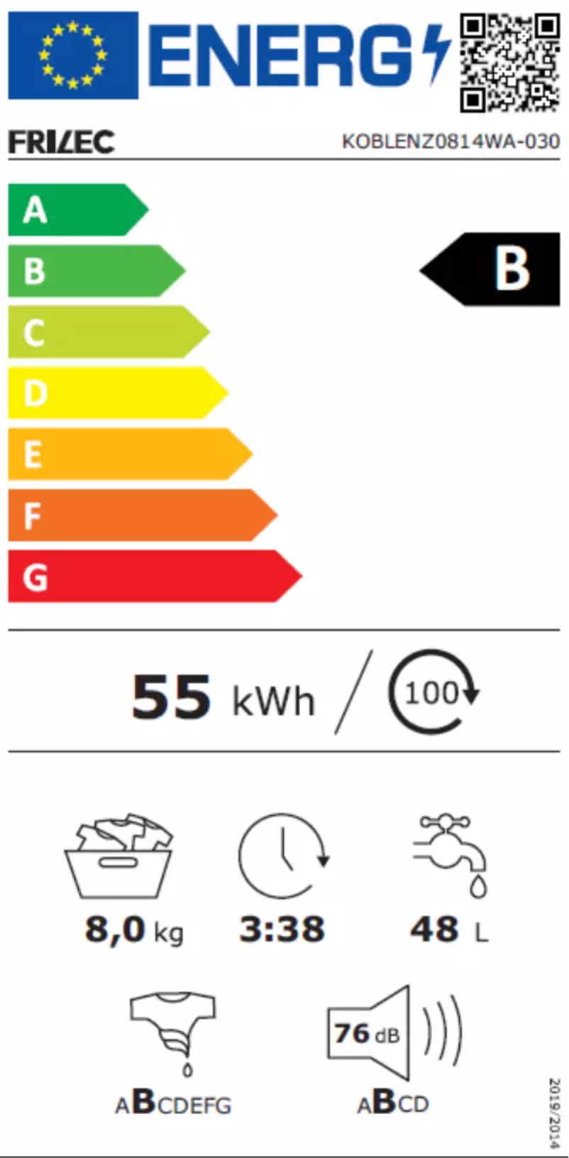Page 1 de la notice Manuel utilisateur Frilec KOBLENZ0814WA 030