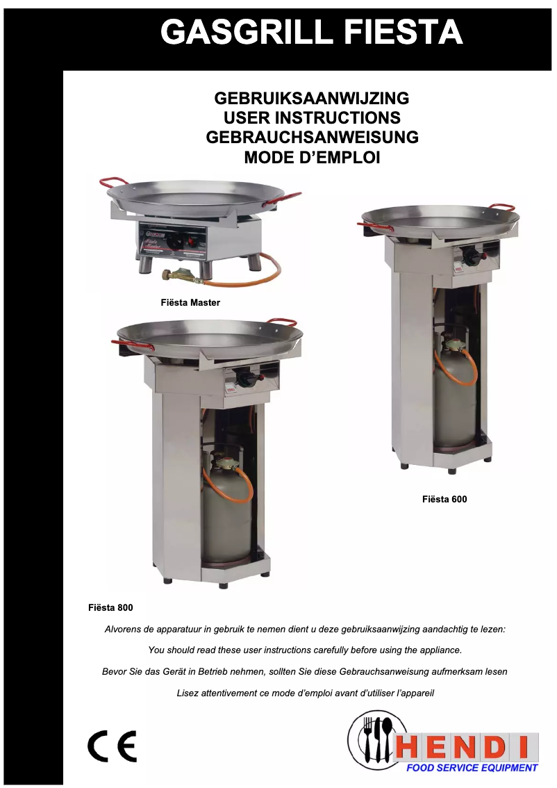 Page n°1 - Manuel utilisateur Hendi Fiesta 600