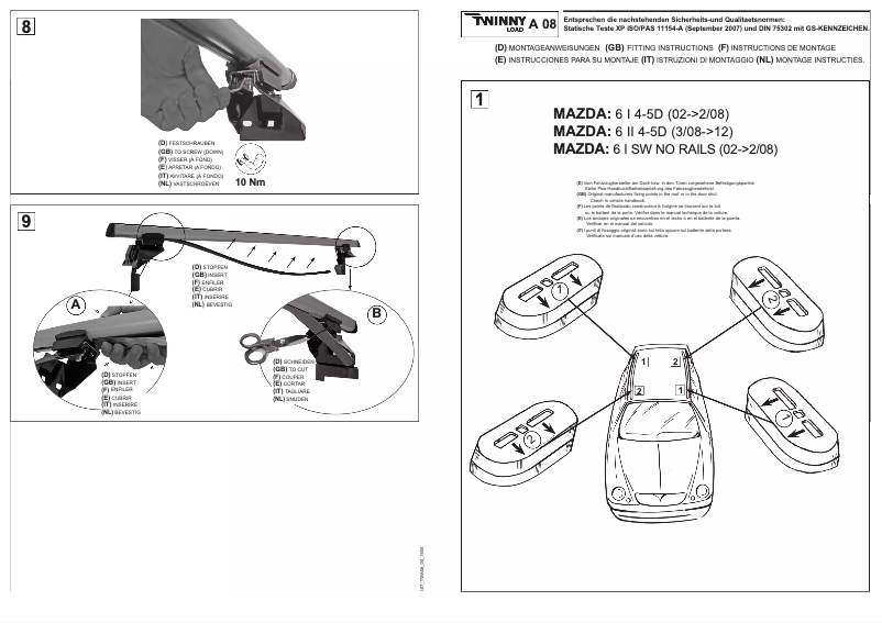Page 1 de la notice Manuel utilisateur Twinny Load A 08