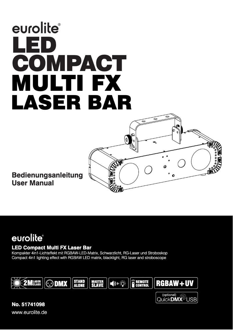 Página 1 del manual Manual de usuario Eurolite LED Compact Multi FX