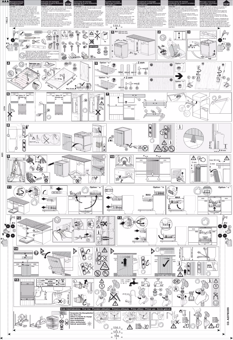 Página 1 del manual Guía de instalación Electrolux GA60SLVSA