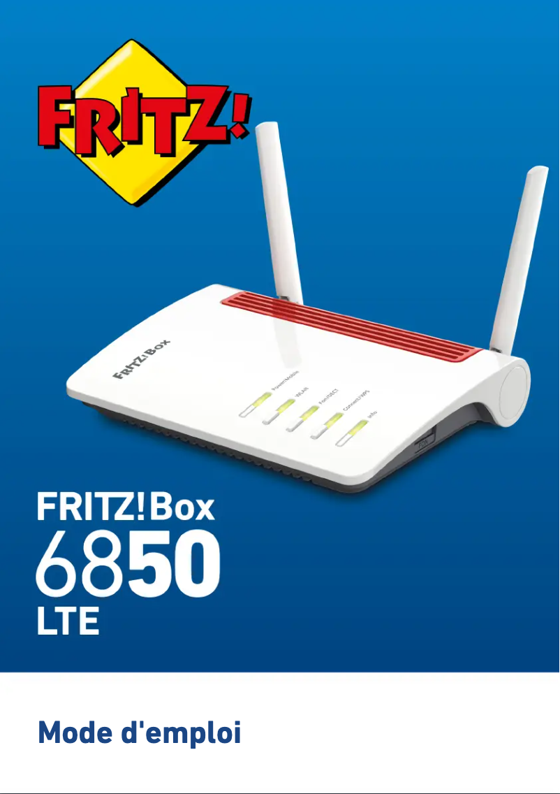Image de la première page du manuel de l'appareil FRITZ!Box 6850 LTE