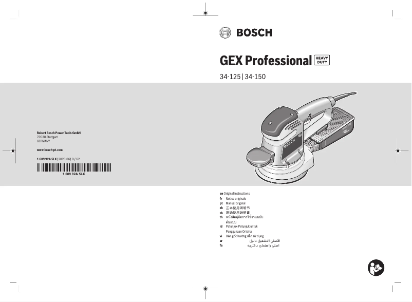 Página 1 del manual Manual de usuario Bosch GEX 34-125 Professional
