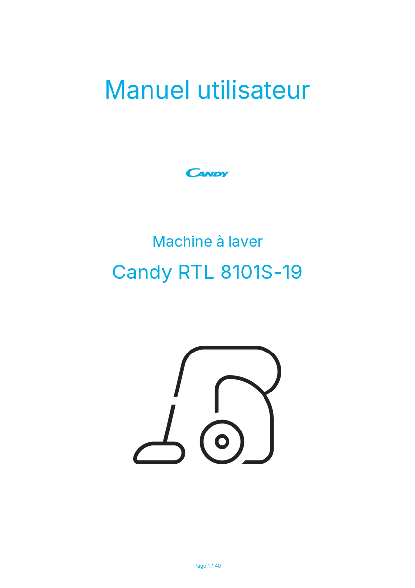 Image de la première page du manuel de l'appareil RTL 8101S-19