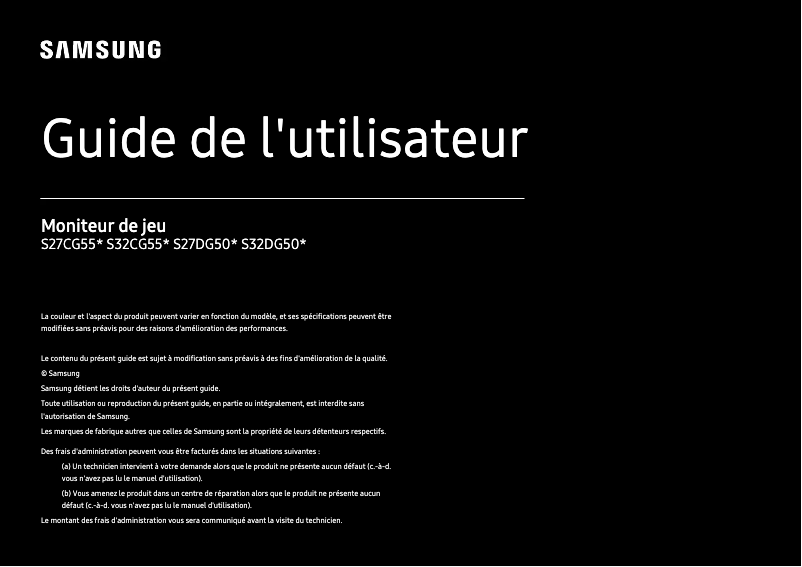 Image de la première page du manuel de l'appareil S32DG502EU