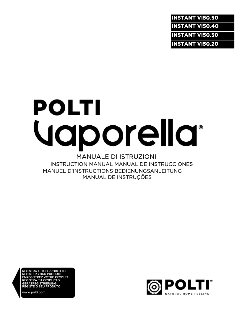 Image de la première page du manuel de l'appareil Vaporella Instant VI50.40