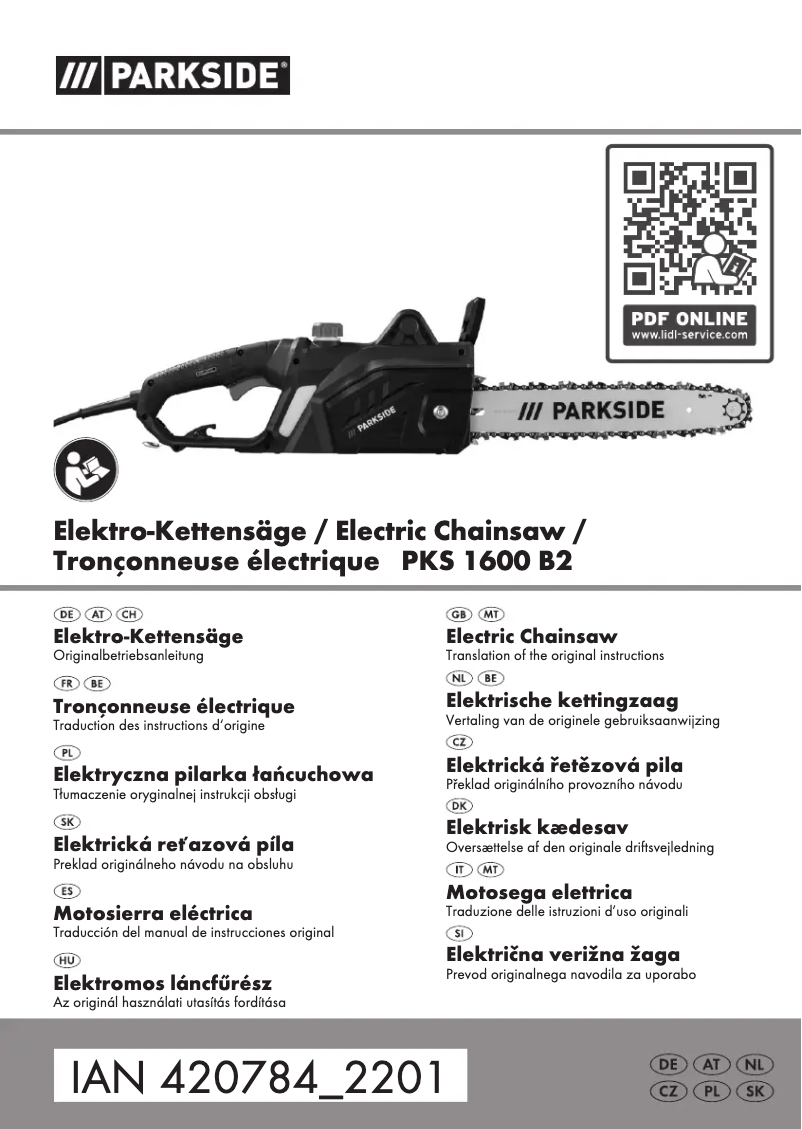 Page 1 de la notice Manuel utilisateur Parkside PKS 1600 B2