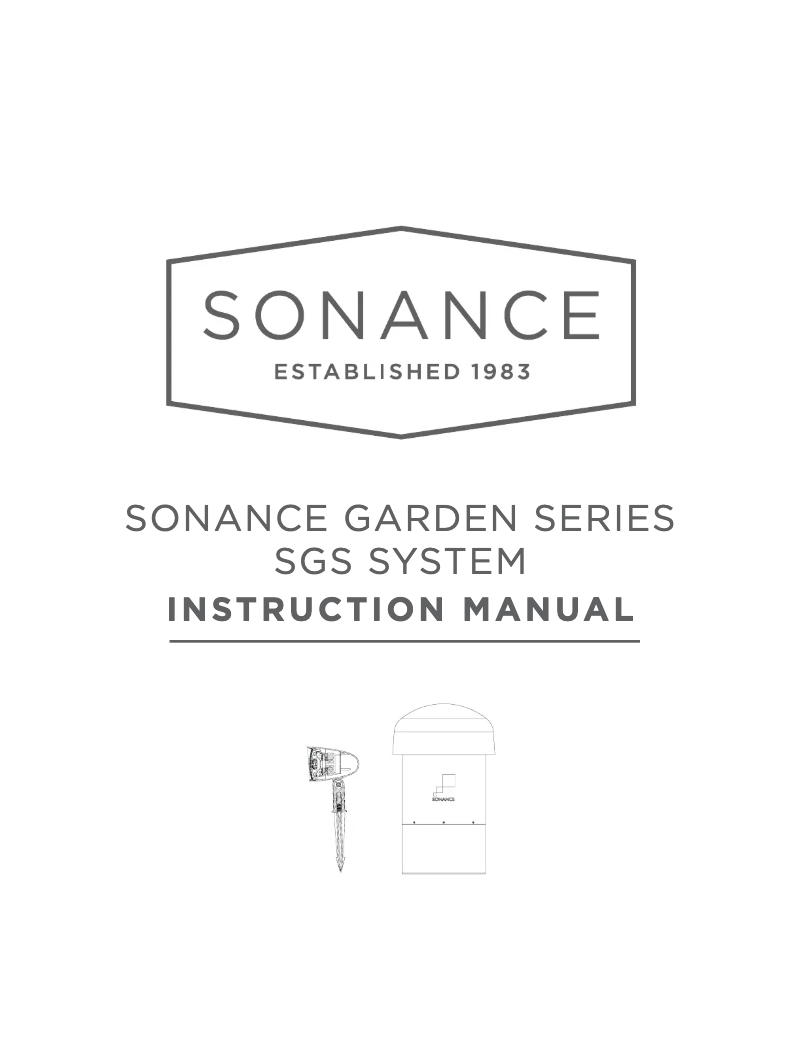 Page n°1 - Manuel utilisateur Sonance SGS System
