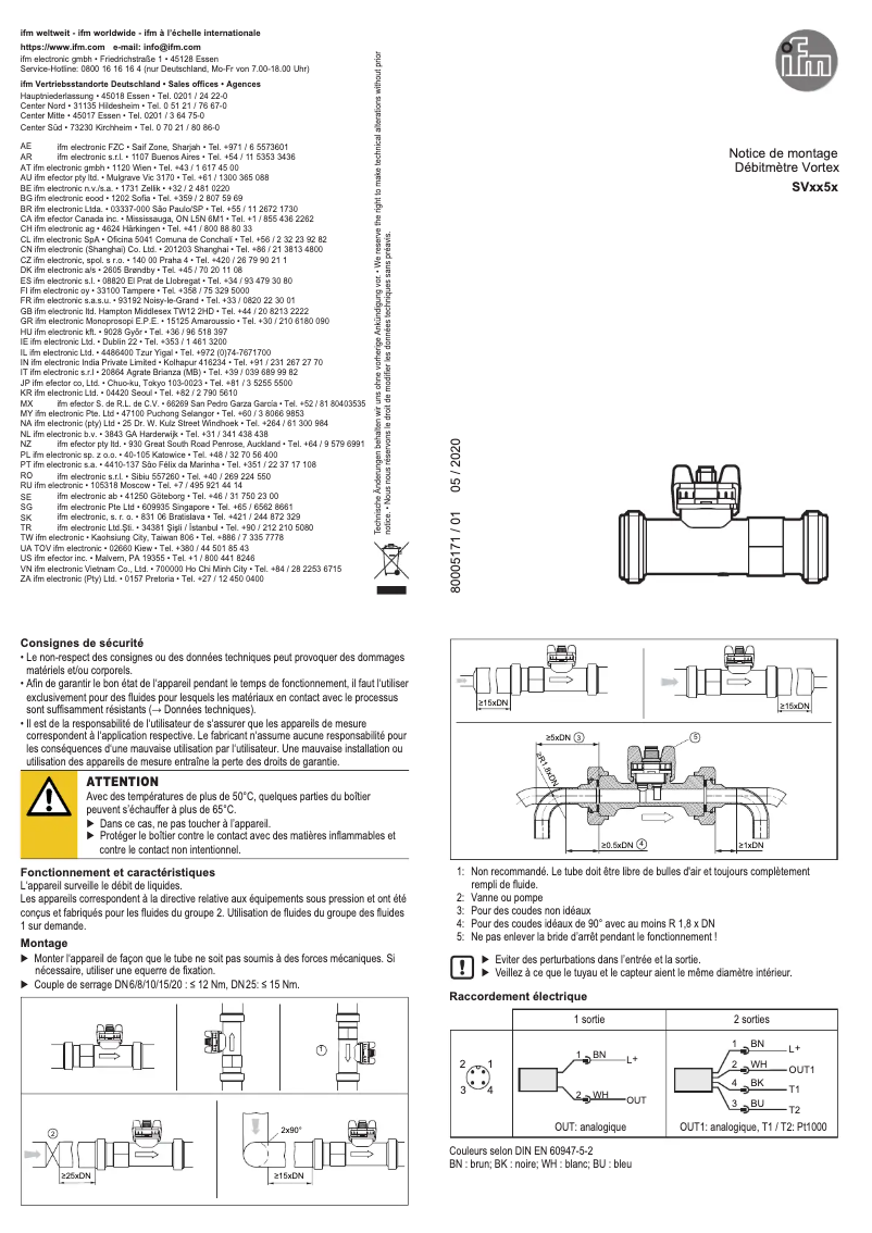 Page n°1 - Manuel utilisateur IFM SV7150