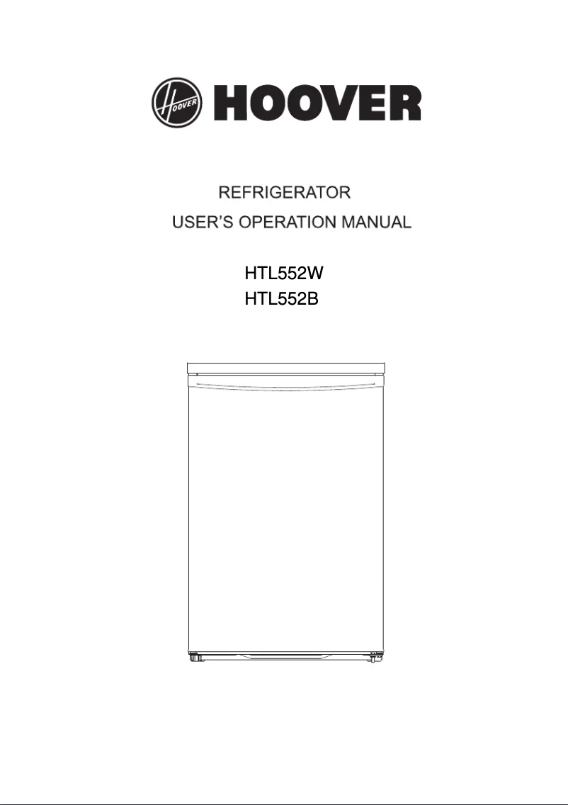Page n°1 - Manuel utilisateur Hoover HTL552B