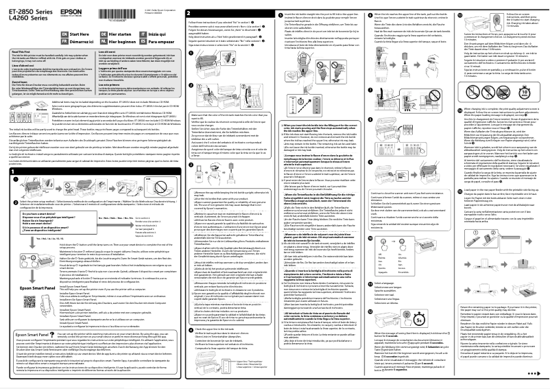 Image de la première page du manuel de l'appareil EcoTank ET-2856