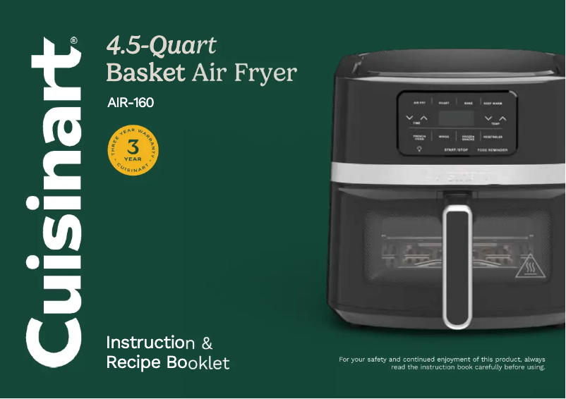 Page 1 de la notice Manuel utilisateur Cuisinart AIR-160