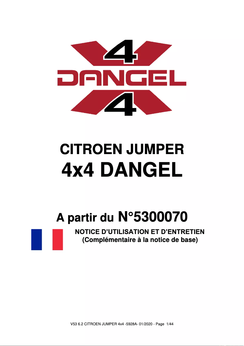 Image de la première page du manuel de l'appareil Campeo 4x4 (2022)