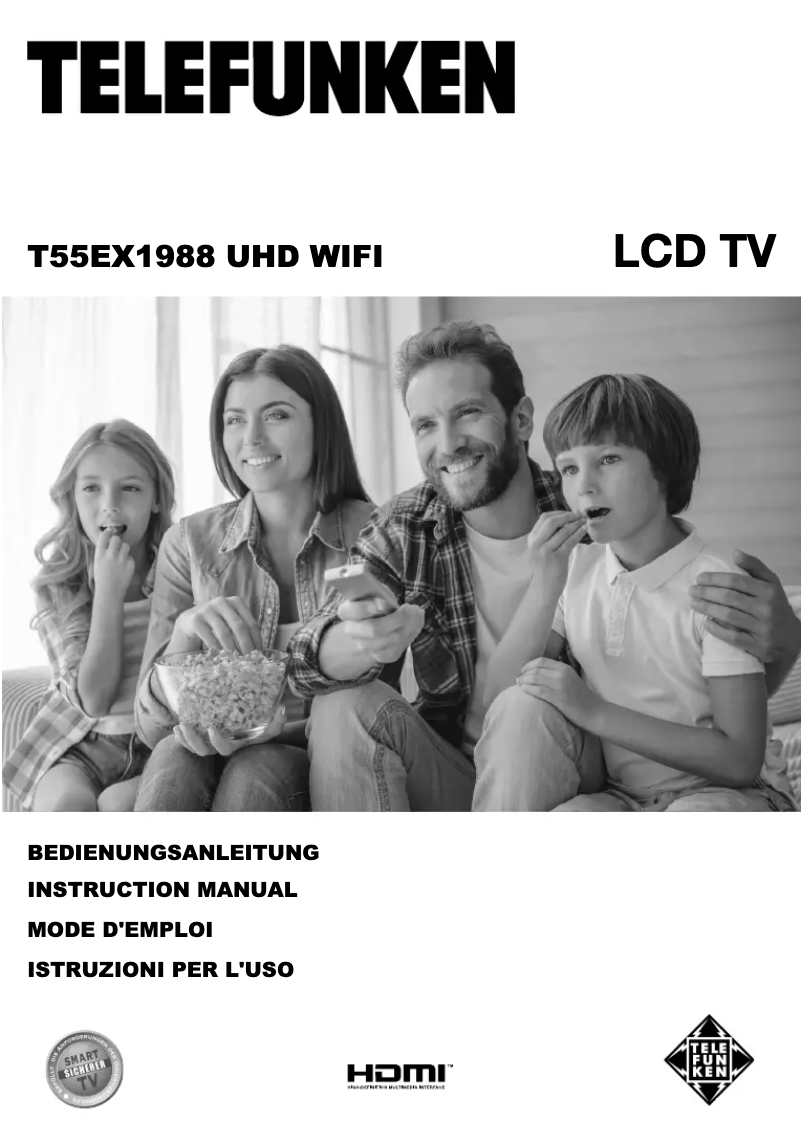 Page n°1 - Manuel utilisateur Telefunken T55EX1988 UHD WIFI