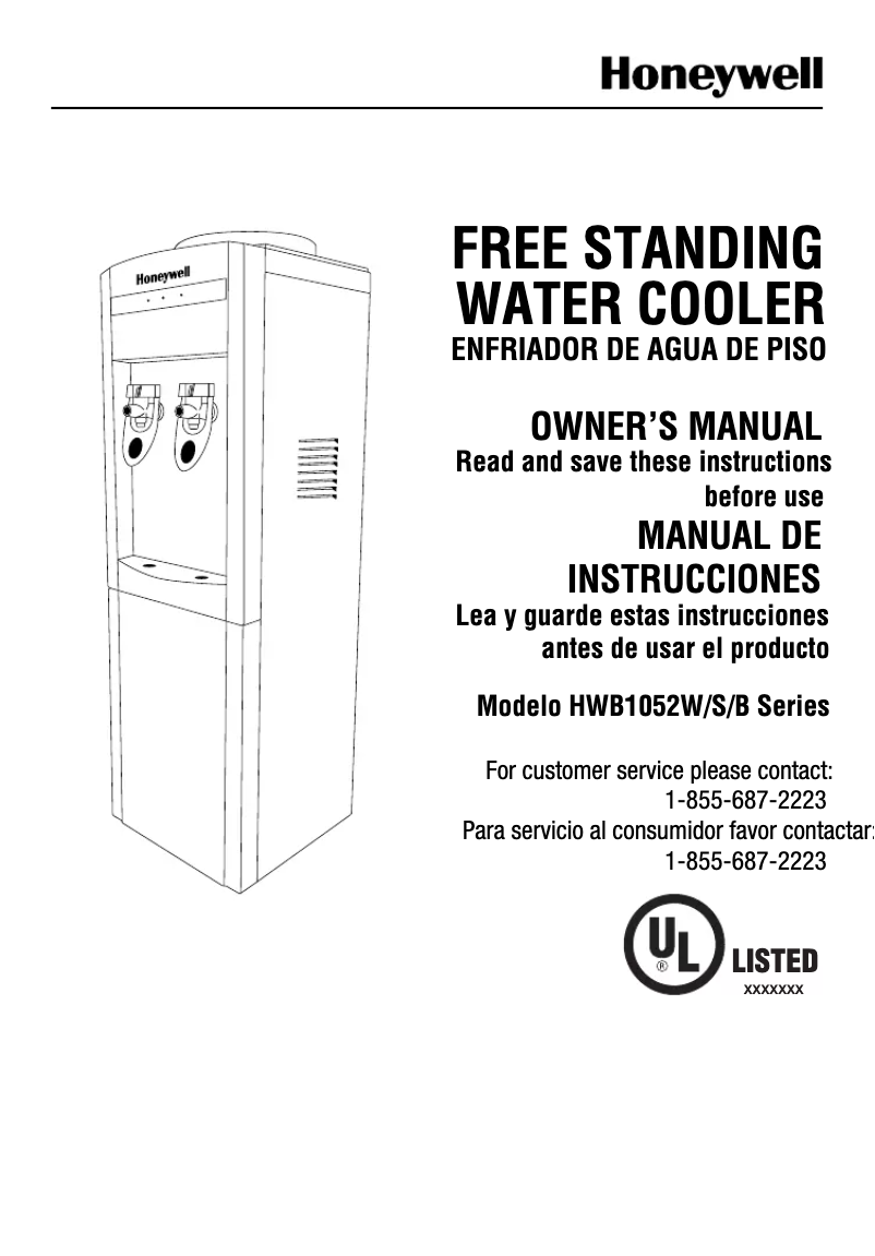 Page 1 de la notice Manuel utilisateur Honeywell HWB1052S