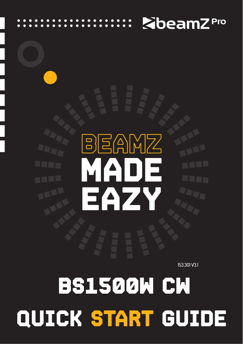 Page n°1 - Guide de démarrage rapide BeamZ BS150