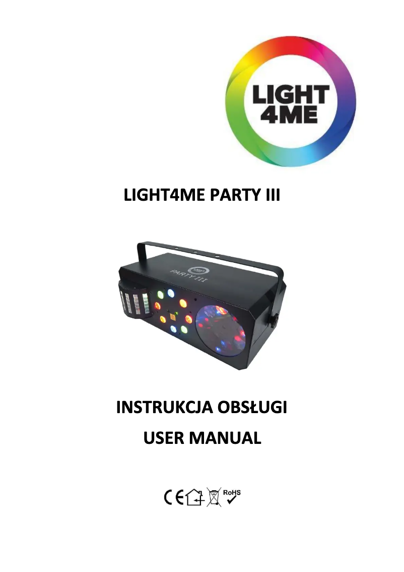 Page 1 de la notice Manuel utilisateur Light4Me PARTY III
