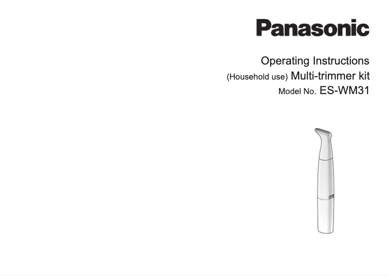 Page n°1 - Manuel utilisateur Panasonic ES-WM31
