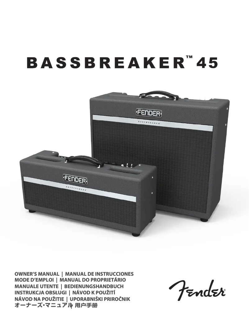 Page n°1 - Manuel utilisateur Fender Bassbreaker 45