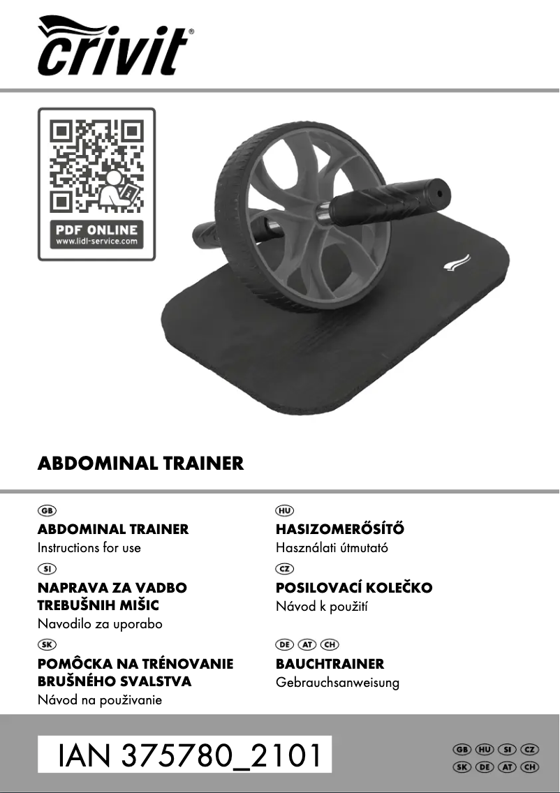 Page 1 de la notice Manuel utilisateur Crivit IAN 375780