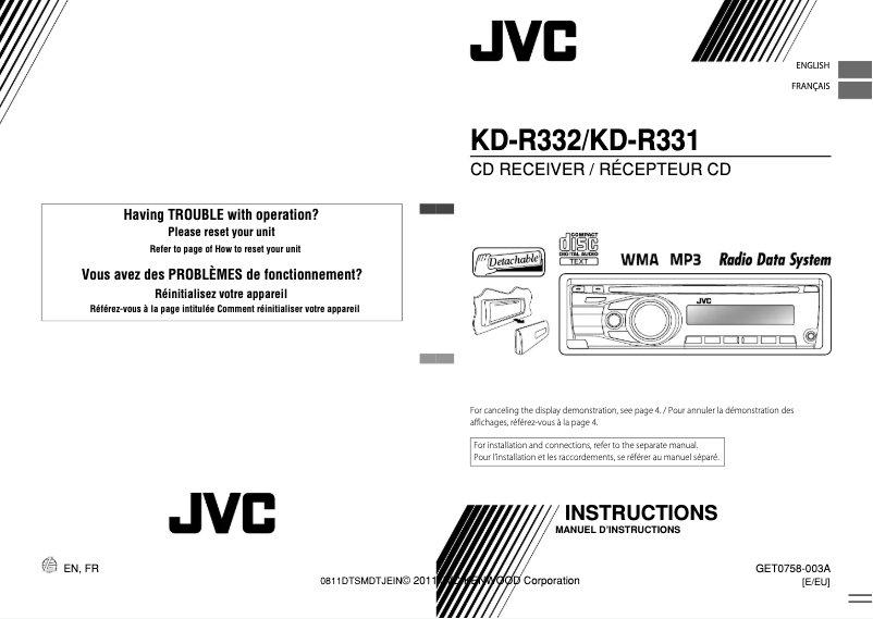 Página 1 del manual Manual de usuario JVC KD-R332