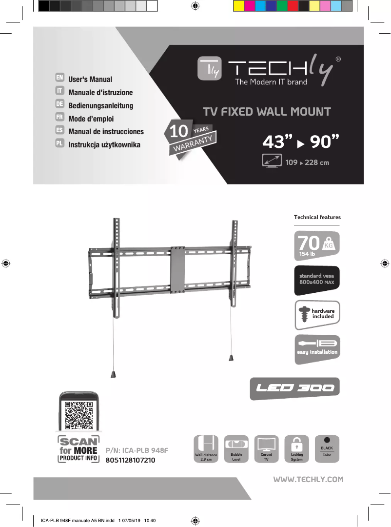 Page n°1 - Manuel utilisateur Techly ICA-PLB 948F