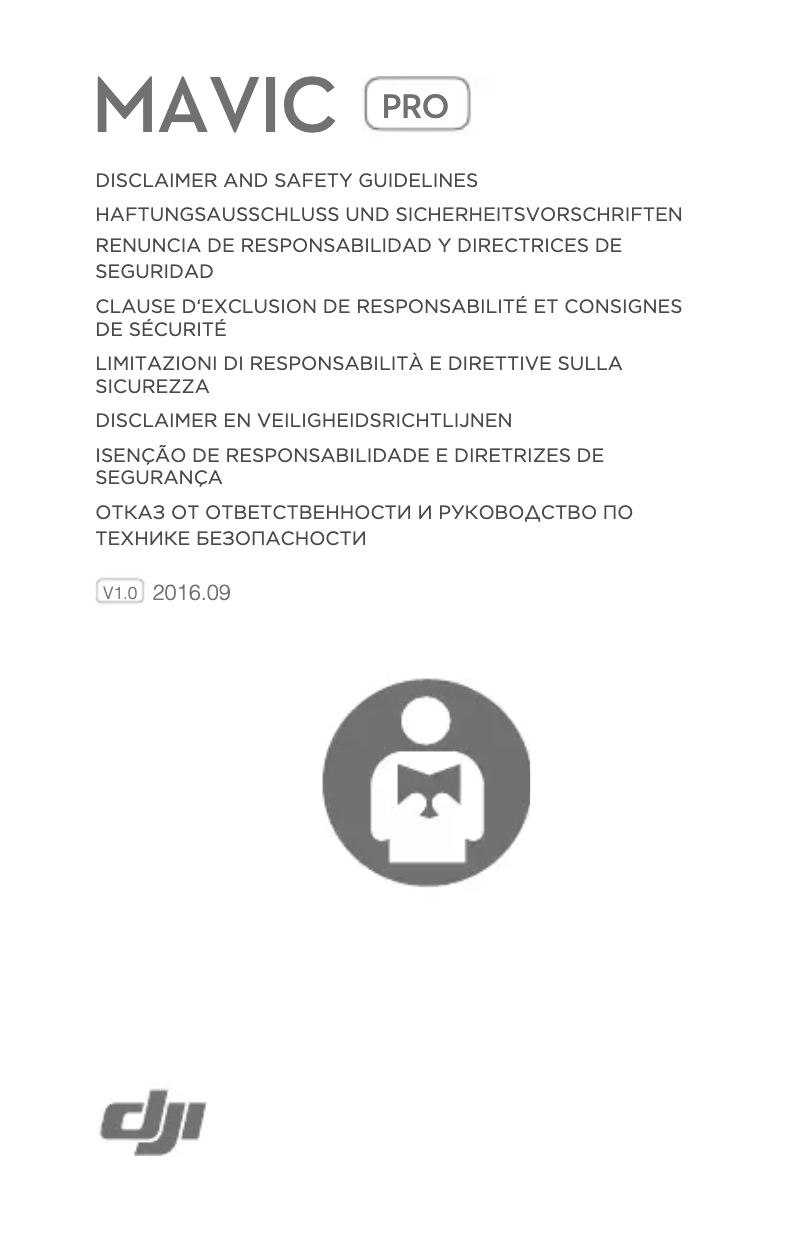 Image de la première page du manuel de l'appareil Mavic Pro 4K