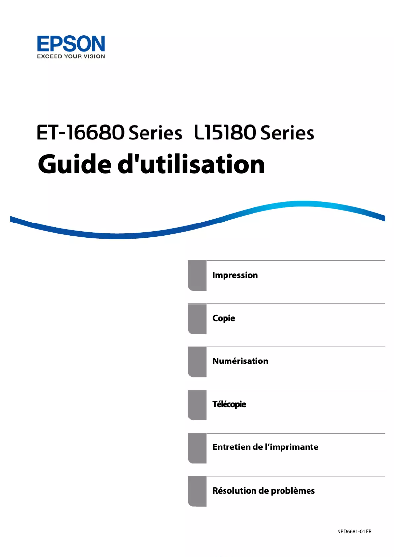 Page n°1 - Manuel utilisateur Epson EcoTank L15180