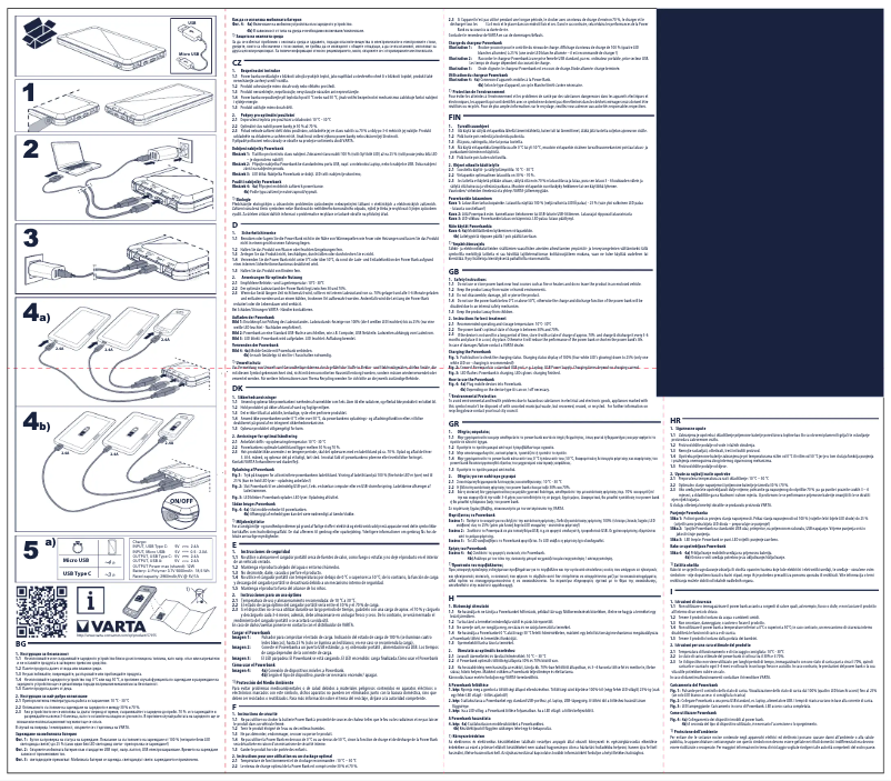 Page 1 de la notice Manuel utilisateur Varta 57975101111