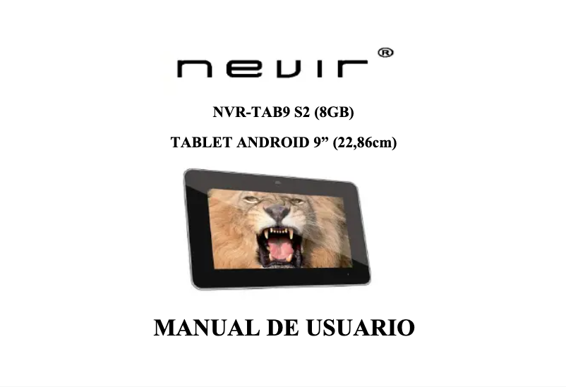 Image de la première page du manuel de l'appareil NVR-TAB9 S2