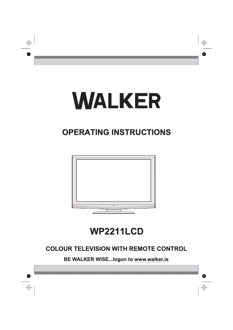 Page n°1 - Manuel utilisateur Walker WP2211LCD