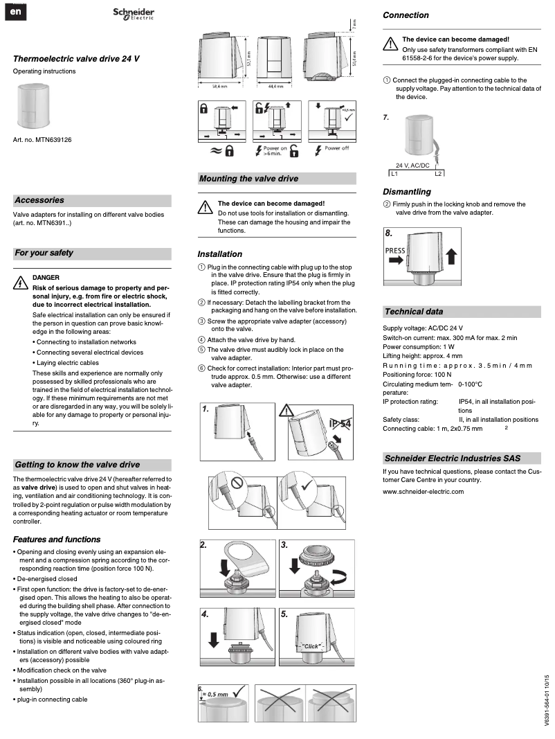 Page n°1 - Manuel utilisateur Schneider MTN639126