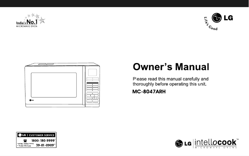 Image de la première page du manuel de l'appareil MC-8047ARH