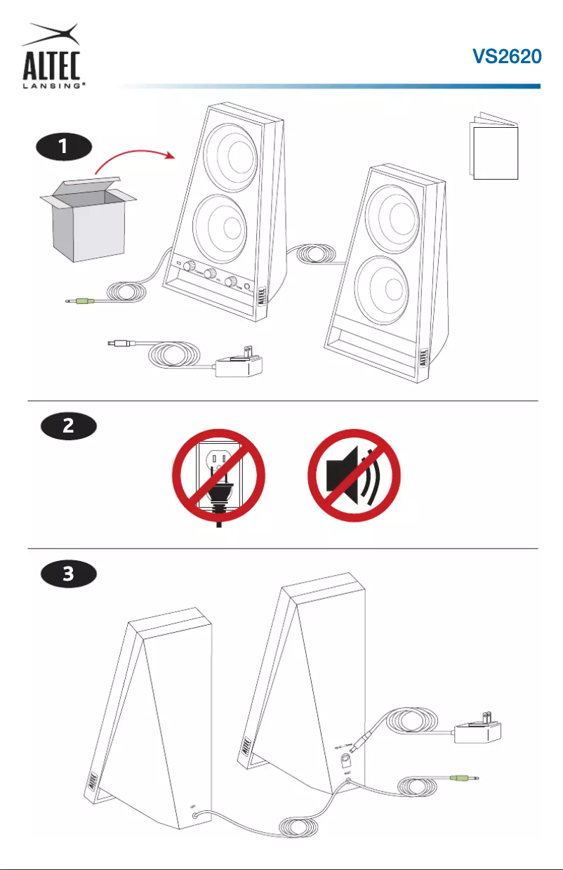 Page 1 de la notice Manuel utilisateur Altec Lansing VS2620