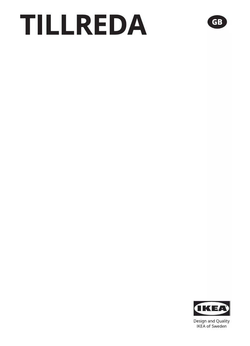 Page 1 de la notice Manuel utilisateur Ikea TILLREDA