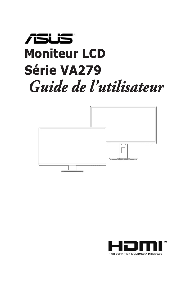 Page n°1 - Manuel utilisateur Asus VA279HAE