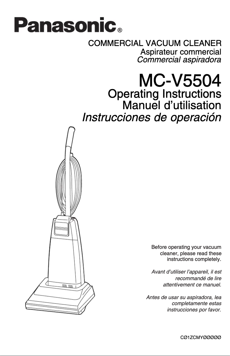 Page 1 de la notice Manuel utilisateur Panasonic Commercial MCV5504