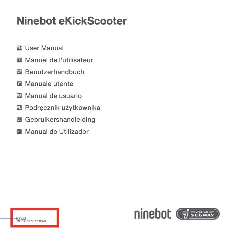 Página 1 del manual Manual de usuario Segway Ninebot eKickscooter C2 Lite