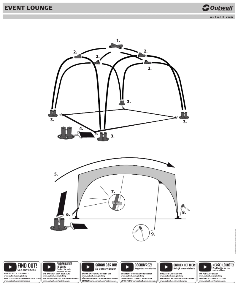 Page 1 de la notice Manuel utilisateur Outwell Event Lounge XL